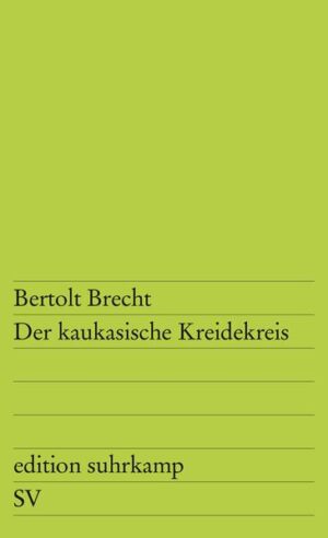 Zwei Spiele, zwei große Themen der Weltliteratur werden von Brecht hier zu einem geschlossenen Kreis geführt: Das Spiel von Grusche Vachnadze, der Magd, die mit übermenschlichen Opfern - selbst dem Opfer ihrer Liebe zu dem Soldaten Simon Chachava - in Zeiten der Revolte das Kind der harten Gouverneursfrau rettet, und das Spiel vom Azdak, dem Arme-Leute-Richter, der, betrunken und korrupt, dennoch das Chaos zu einer »kurzen, goldenen Zeit beinah der Gerechtigkeit« macht.