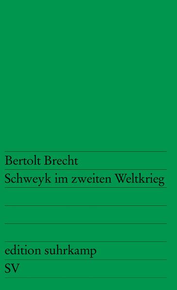 Im Schweyk sieht Brecht den »echt unpositiven Standpunkt des Volkes, das eben das einzige Positive selbst ist und daher zu nichts anderem ›positiv‹ stehen kann«. Schweyk ist »lediglich der Opportunist der winzigen Opportunitäten, die ihm geblieben sind. Er bejaht aufrichtig die bestehende Ordnung, soweit er eben ein Ordnungsprinzip bejaht, sogar das Nationale, das er nur als Unterdrückung trifft. Seine Weisheit ist umwerfend. Seine Unzerstörbarkeit macht ihn zum unerschöpflichen Objekt des Mißbrauchs und zugleich zum Nährboden der Befreiung.«