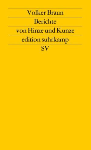 Bei den Berichten von Hinze und Kunze handelt es sich um Studien am lebenden Objekt. Hinze und Kunze sind, wie der Name sagt, ein Paar, aber ein ungleiches - sie legen Wert darauf, daß das deutlich bleibt. Ein sehr zeitgenössisches Team. Sie urteilen verschieden über sich und die Welt, indem ihnen ihre Stellung unterschiedliche Blickwinkel erlaubt. Das ist der Witz an den beiden, vielmehr, das ermöglicht, ihnen mit Witz zu begegnen.