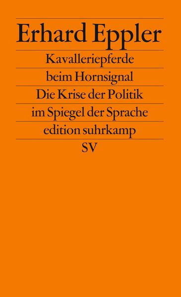 Im 1946 erschienenen Wörterbuch des Unmenschen zeigten Dolf Sternberger, Gerhard Storz und W. E. Süskind auf, in welcher Weise die Nationalsozialisten die Sprache manipulierten. In seinem neuen Buch unternimmt Erhard Eppler nichts Geringeres als eine Sprachkritik im Zeitalter der verwalteten Risiken. Große Risiken bestehen in der gegenwärtigen Situation nicht nur aufgrund der Umweltbelastungen, sondern auch infolge einer möglichen Zerstörung dessen, was allenthalben die politische Kultur genannt wird: Der Rechtsextremismus nimmt zu, ja, nach der Euphorie der Wiedervereinigung breitet sich eine wachsende Politikverdrossenheit aus. Eine der wesentlichen Ursachen hierfür erkennt Erhard Eppler in der Art, in der die Sprache in der Politik verwendet wird - ist Sprache doch das einzige Mittel, Zusammenhänge sichtbar zu machen, durch Argumente zu überzeugen und Konsens herzustellen. Folglich muss eine Kritik der gegenwärtigen Politik eine Kritik der gegenwärtigen Sprache sein. Und diese führt Erhard Eppler nicht von der Position des Sprachwissenschaftlers durch, sondern mit dem Erfahrungshintergrund seiner jahrzehntelangen Tätigkeit als Politiker. So ist kein parteipolitisches Buch entstanden, sondern eine anschauliche Darstellung und luzide Kritik der politischen Sprachen. Erhard Eppler macht den Leser durch die Analyse einzelner Worte und die beispielhafte Zerlegung typischer Äußerungen von Politikern deutlich, daß die vorgestanzten, die Denk- und Überzeugungsarbeit abnehmenden Floskeln, so George Orwell, wie Kavalleriepferde beim Hornsignal zur Verfügung stehen - und wenn sie sich dann ins politische Kampfgetümmel stürzen, werden Wahrheit, Wahrhaftigkeit und Glaubwürdigkeit von Politikern und Nichtpolitikern zu Opfern.