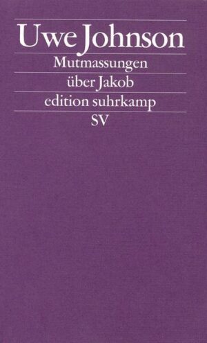 "Im Juni 1959, als die Mutmassungen über Jakob gedruckt wurden, siedelte ihr Autor aus der DDR nach West-Berlin um. Ihm war bewußt, daß dieses Buch, da es inhaltlich und in seiner Ästhetik der offiziellen Ideologie der DDR widersprach, im Osten Deutschlands nicht erscheinen konnte. Es spürt nämlich dem Tod des Eisenbahn-Dispatchers Jakob Abs nach. »Aber Jakob ist immer quer über die Gleise gegangen.« Handelt es sich um Mord, Selbstmord oder um einen Unfall? Jakob Abs war, und dies ist der Grund für die Spekulationen über ihn, im Herbst 1956 mehreren Belastungen zugleich ausgesetzt: Seine Mutter war in den Westen gegangen