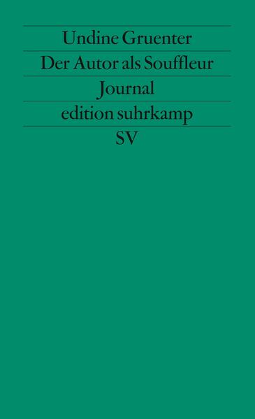 Undine Gruenter hat in ihrem Journal während der Jahre 1986 bis 1992 ihre Erzählungen und Romane begleitet. Sie hat Arbeitstagebücher geschrieben, in denen sie sich Rechenschaft ablegt: über grundsätzliche Fragen ihres Literaturverständnisses oder Probleme der bildenden Kunst. Ihre literarischen Introspektionen und Lektürenotizen präludieren das eigene Schreiben. Undine Gruenters Arbeitsjournal und Künstler-Tagebuch verbindet sich auch mit einem Alltagsjournal: das einer aus Deutschland stammenden, aber seit Jahren in Paris lebenden Autorin, die diese Hauptstadt für sich historisch und literarisch erkundet. Der Autor als Souffleur verspricht keine nur dem Tag gehörenden und seine Abläufe detailliert begleitenden intim-diskreten Blicke. Aber trotz aller notwendigerweise Fragment bleibenden Form, die einem Journal eignet, auch für Undine Gruenters Aufzeichnungen über die Jahre gilt, was Elias Canetti den seinen voranstellte: »Das Unsichere, vielleicht das Flüchtige, hat durch sein Fehlendes Bestand.«