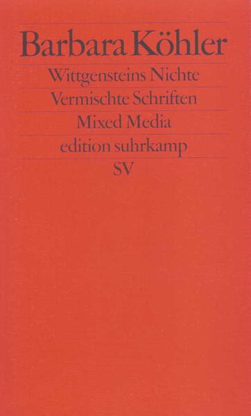 WITTGENSTEINS NICHTE, eine Femmage, Respektbezeugung wie ironische Erwiderung ins Österreichische, gilt hier dem Philo-sophen Ludwig Wittgenstein eher noch als dem Schriftsteller Thomas Bernhard. Die Nichte ist ja nicht allein weibliches Gegenstück des Neffen (und reklamiert als solches einen anderen, eignen Blick auf Dinge, Verhältnisse, Sprachen), sondern ebenso als Plural zu lesen: eine mindestens doppelte Verneinung, die Negation der Negation wie Position wie Paradox sein kann. Das literarische und sprachphilosophische Interesse der Autorin gilt einer Grammatik der Differenz. Im Hinblick auf und im Dialog mit bildender Kunst sowohl „neuer“ als auch „klassischer“ Medien bewegen sich die Texte durch Spannungsfelder, durch Flächen und Räume, zwei und drei Dimensionen, zwischen zweiten und dritten Personen, Femininum, Maskulinum und Neutrum, Bildern, Schriften und Stimmen. Es entstehen oszillierende Bedeutungen, Unschärfe¬relationen, seltsame Symmetrien, unentscheidbare Sätze: Schrift¬bilder und Sprachräume von poetischer und analytischer Präzision.