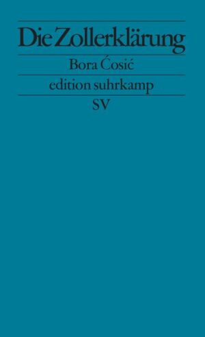 »Die Zollerklärung« , von der Melancholie des Abschieds gefärbt, ist die Lebensbilanz eines mitteleuropäischen Intellektuellen. Ein literarisches Dokument der Emigration und des Heimatverlusts, das nichts von seiner Aktualität verloren hat.