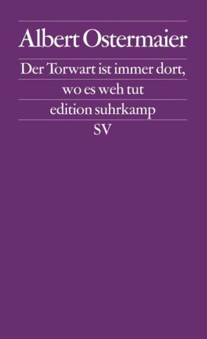 Albert Ostermaier ist als Torwart die unbestrittene Nummer 1 der deutschen Autoren-Nationalmannschaft. Der leidenschaftlich leidende und liebende Fan eines Clubs, der die Geister scheidet, behandelt sein Thema Fußball mit einer Hingabe, die nur einer haben kann, der Gedichte und Stücke schreibt. In seiner »Ode auf Kahn«, seinen Hommagen an den kickenden Albert Camus und einen namenlosen Manndecker - in seinen Reportagen beschwört er die großen Tragödien, Triumphe und Mythen unserer Tage. Albert Ostermaier weiß: »Ein Torwart nimmt alles persönlich.«