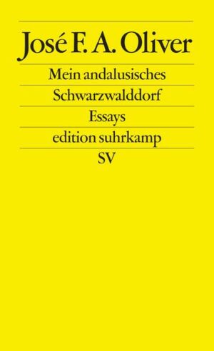 »Denn gleich dahinter, hinter dem Waldbergigen, hinter der Dämmerlinie der schweren, schwarzgrünen Tannen, lag Andalusien.Auch für mich.« Im Jahr 1960 kamen José F. A. Olivers Eltern auf der Suche nach Arbeit aus Málaga nach Deutschland und zogen in eine kleine Stadt im Schwarzwald. Dort wuchs er auf, als Andalusier und Alemanne zugleich. Erinnerungen an den Vater, die Strohhutfabrik, die Hausacher Spättlemadlee, die Fasent der Kindertage verdichten sich in seinen Essays und Texten zu Bildern eines Ortes, den es nicht geben kann und dennoch gibt, eines andalusischen Schwarzwaldes. Als Dichter zwischen den Kulturen, zwischen den Sprachen gibt Oliver Auskunft über die Erfahrungen eines »Gastarbeiterkindes«, dessen poetische Sensibilität der Zweisprachigkeit entspringt: »ich, Wortmensch Erde, will Sprachen wie Gastgeber Freunde.« José F.A. Oliver, geboren 1961 in Hausach im Schwarzwald. Seine Gedichte sind in mehrere Sprachen übersetzt.