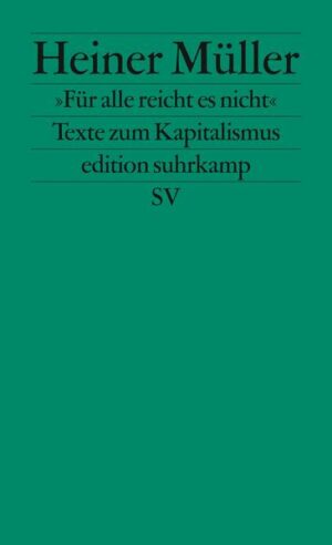 Ein Vierteljahrhundert nach dem Fall der Mauer ist es an der Zeit, die Texte Heiner Müllers neu zu lesen. Der Begriffsflitter der verflossenen Postmoderne konnte ihnen ebenso wenig etwas anhaben wie die ideologische Zensur der Open Society. Zu entdecken sind prophetische Analysen, die Elend und Schrecken des triumphierenden Kapitalismus im Voraus zur Sprache bringen. Der Band legt eine Auswahl bekannter und weniger bekannter Texte Heiner Müllers zum Kapitalismus vor. Die Gliederung orientiert sich an fünf grundlegenden Aspekten der Kritik, die das Gesamtwerk durchziehen: die Dialektik des Kapitals, der Affekt des Ekels, die Kritik der Sprache, die Frage der Religion, die Permanenz des Krieges. Eingeleitet werden die einzelnen Kapitel jeweils durch ein kurzes Vorwort, das einen möglichen Zugriff auf die Texte eröffnen soll. Es geht darum, der Chance, die Heiner Müller als Dialektiker noch in der völligen »Ratlosigkeit des Denkens« erkannt hat, einen Denkraum zu geben.