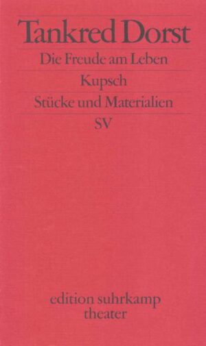 Die Freude am Leben: Da liegt die Leiche der jungen Frau. Wer ist der Mörder? Ist es der Chirurg Hallwachs oder der verstörte Neuner oder der pedantische Dr. Griebel oder ein anderer ihrer vielen Liebhaber aus dem Freundeskreis ihres Ehemanns? Oder ist es der Ehemann selbst? Und welches Verhältnis hat Elfie Steinheuer zu dem merkwürdigen Außenseiter Dechant, den sie manchmal in seiner blau dekorierten Nachtwelt besucht? Elfte findet niemanden, der ihre Sehnsüchte und ihre vagen Vorstellungen vom geglückten Leben erfüllen kann. Kupsch: Kupsch ertappt sich bei dem Gedanken, daß in ihm noch ein anderer sei. Der beliebte und erfolgreiche Kupsch neigt keineswegs zur Phantasterei, er hat sein Leben ganz nach praktischen Gesichtspunkten geordnet, er haßt es, in unvorhergesehene Konflikte zu geraten. Deshalb lebt er allein, bricht jede Liebesaffäre ab, sobald der Wunsch nach Gemeinsamkeit entsteht. Nun auf einmal glaubt er sich von Impulsen gesteuert, die nicht die seinen sind. Manchmal erkennt er seine Stimme nicht wieder, spricht da ein anderer aus ihm? Der Umriß seines Körpers verändert sich, eine fremde Hand schiebt sich in seine eigene wie in einen zu engen Handschuh. Schließlich kommt es zur Katastrophe: wie Schweiß aus seinen Poren ist der Andere nach außen gedrungen und 1ockt Kupsch bedrohlich gegenüber. Man findet später die Wohnung verwüstet, Kupsch ist verschwunden.