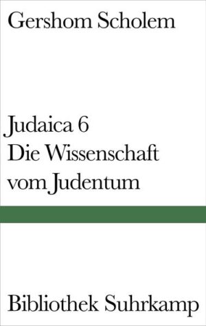 Das oft zitierte Manifest zur Erforschung der Kabbala wird mit dem vorliegenden Band ebenfalls zugänglich gemacht. Damit vereinigt Judaica 6 Scholems wichtigste programmatische Schriften und vermittelt dem Leser eine Vorstellung von der konsequenten Radikalität, mit der sich Gershom Scholem der Wissenschaft vom Judentum verpflichtet sah.