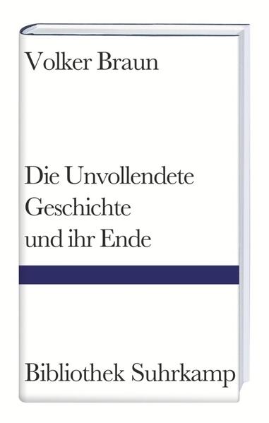 Die "Unvollendete Geschichte", erschienen 1975 in Sinn und Form, liegt seit 1977 als Buch vor. Sie wurde zum Bestseller und Schultext. Geschildert wird die unmögliche Liebesbeziehung zwischen der achtzehnjährigen Tochter eines DDR-Funktionärs, Ratsvorsitzenden des Kreises K., und einem jener typischen »Asozialen«, die sich dem Staat durch ihren Lebensstil verweigerten. Zwanzig Jahre später, 1996, nach Einsicht in seine Stasiakte, schreibt der Autor »Das Ende der Unvollendeten Geschichte«. Das Vorbild seiner Karin, erfuhr er, berichtete als IM »Martina« der Stasi von diesem Kontakt. Volker Braun nimmt die Eröffnung zum Anlaß für einen kritischen Rückblick auf die eigene Rolle des dissidenten, der DDR gleichwohl durch die Utopie des Sozialismus verbundenen Intellektuellen.