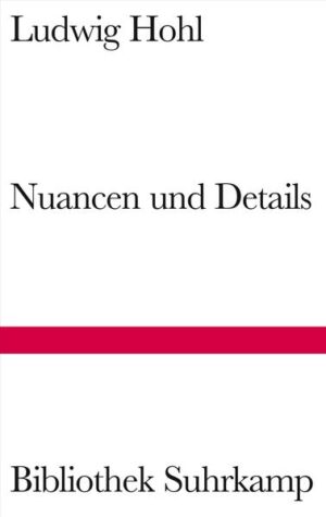 »Bei einer Arbeit hatte ich plötzlich das eindringliche Gefühl, daß man nicht nur vom Ganzen aus das Einzelne finden kann, sondern auch vom Einzelnen aus das Ganze dominieren.« Diese Beschreibung induktiven Denkens könnte als Motto über Hohls eigenwilligen Nuancen und Details stehen, einer Sammlung von kurzen Aufzeichnungen über das Leben und die Arbeit, das Schreiben und das Handeln.