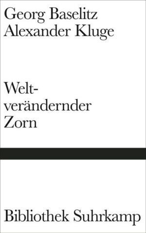 Die Geschichte der Menschheit ist auch eine Geschichte des Zorns. Zorn und Eigensinn sind nächste Verwandte. Bei Georg Baselitz und im Werk von Alexander Kluge sind das grundlegende Kategorien. Zorn ist dynamisch, kann aufwachsen und mit eruptiver Plötzlichkeit sich entladen in flammenden Protest, in Revolte, Revolution und Krieg. Im Typus des Helden konzentrieren sich seine Energien. Georg Baselitz und Alexander Kluge spiegeln den melancholisch geprägten Typus des abendländischen Helden (und seiner Dekonstruktion) mit dem so ganz anderen Heldenethos der japanischen Antipoden, der »Gegenfüßler«. Mächtiger aber noch als jeder Zorn ist der Witz, der in dem ausgestreckten Finger des japanischen Meisters Katsushika Hokusai auf unser Europa zeigt.