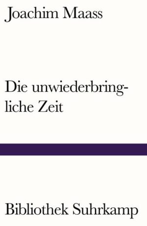 Mit Joachim Maass und insbesondere mit diesem wenige Jahre vor seiner Emigration in die USA veröffentlichten Roman ist ein großer, unbegreiflicherweise in Vergessenheit geratener deutscher Autor wiederzuentdecken (1901 in Hamburg geboren, 1972 in New York gestorben). Seine seit 1925 veröffentlichten Bücher fanden schon früh den Beifall von Thomas Mann, Hermann Hesse, Stefan Zweig und vieler anderer Schriftstellerkollegen. In diesem seinem dritten, 1935 von Peter Suhrkamp bei S. Fischer veröffentlichten Roman schildert Joachim Maass seine Kindheit in Hamburg und die Verwirklichungen, in die einer gerät, der die Devise zu befolgen versucht, die dem Buch als Motto vorangestellt ist: »Denken, was wahr ist