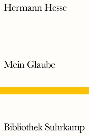 »Ich glaube an den Menschen.« Hermann Hesse war weder Theologe noch ein »Spezialist in Lebensrätseln«, doch seine Urteile über den Glauben sind dezidiert und nicht ohne politische Relevanz. Am Beispiel der christlichen und asiatischen Traditionen macht er die Gemeinsamkeiten der Weltreligionen bewußt. Unter Frömmigkeit versteht Hesse nicht ein Pflegen von feierlichen Gefühlen, »sondern die Achtung des Einzelnen vor dem Ganzen der Welt, vor der Natur, vor dem Mitmenschen, das Gefühl des Einbezogenseins und Mitverantwortlichseins«. Neben den beiden grundlegenden Betrachtungen ›Mein Glaube‹ und ›Ein Stückchen Theologie‹ sammelt dieser Band veröffentlichte und unveröffentlichte Texte.