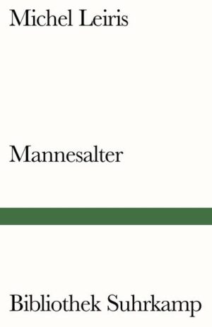 »Jede Verkleidung abwerfen und als Materialien nur wirkliche Tatsachen zulassen, so lautete die Regel, die ich mir erwählt hatte. In dieser Richtung war bereits durch Bretons Nadja ein Weg gebahnt worden…« Mannesalter erschien Ende der dreißiger Jahre in Frankreich, als Michel Leiris, Ethnologe und Schriftsteller (1901 - 1990), schon nicht mehr zum engeren Kreis der Surrealisten gehörte. Seine Autobiographie ist ein Klassiker der Bekenntnisliteratur, worin sich »Kindheitserinnerungen, Erzählungen wirklicher Ereignisse, Träume und tatsächlich erlebte Eindrücke in einer Art von surrealistischer Collage überschneiden«.