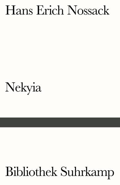 Bei Nossack wird der Aufenthalt des Überlebenden in der Stadt mit ihren von Lebenserinnerungen erfüllten Toten zu einem Opfergang, wie es der Titel »Nekia« (Totenopfer) andeutet. Die als Traum erlebte Wirklichkeit wird zur mythisch-überhöhten Vision, die Frage des »Gewesenen« als Schuld durch das Orest-Motiv zu deuten versucht: der alte Mythos wird zum modernen Gleichnis. Hermann Kasack