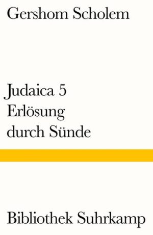 Zwanzig Jahre vor dem monumentalen Sabbatai Zwi, dessen deutsche Erstausgabe 1922 im Jüdischen Verlag erschienen ist, erschütterte Gersholm Scholem 1937 mit seinem Aufsatz Erlösung durch Sünde die traditionelle jüdische Weltsicht und ihre Geschichtsschreibung. Scholem schildert die Geschichte der Anhänger des jüdischen Mystikers und Messias Sabbatai Zwi (1626-1676) nach Konversion und Tod ihres Gründers. Erlösung durch Sünde verlängert die historische Linie von Scholems großer Monographie und hebt deren Grundmoment hervor: daß nämlich die Sünde die Erlösung vorbereite, daß der Messias durch alle Verderbnisse und Unzulänglichkeiten der Welt hindurch müsse.