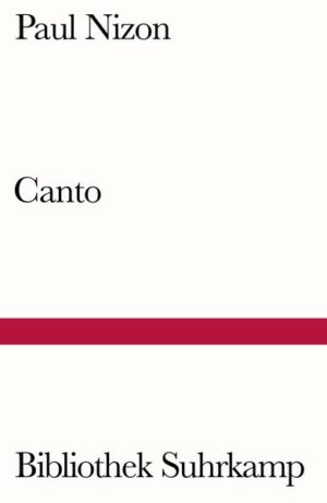 Mit Canto, diesem vulkanischen Antiroman des jungen Paul Nizon, hält ein Kultbuch der Literatur, das seiner Zeit um Jahrzehnte voraus war und nach dreißig Jahren jung ist wie je, endlich Einzug in die Bibliothek Suhrkamp.