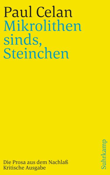 Es stehe ihm der »Sinn nach Geschriebenem«, äußerte Celan Mitte der fünfziger Jahre, »in dem es nüchterner und zugleich auch ein wenig geräumiger zugeht« als in seinen Gedichten. Nicht allzuviel von derart ›Geräumigem‹ hat der Dichter selbst publiziert, und manches davon an verstecktem Ort. Der Prosaschriftsteller Celan ist in seiner Vielseitigkeit mit diesem Band erst zu entdecken. Etwa in den frühen Sprachspielen surrealistischer Inspiration. In den bissigen, bitteren Aphorismen: »Gegenlichter« auf jene konkreten Daten, von denen er und seine Gedichte sich herschreiben. Oder in der poetologischen Kritik an Vorurteilen, mit denen seine Gedichtbände gelesen wurden. Zum Erstaunlichsten des Bandes aber gehören »Geschichten« und Dialoge vor dem Hintergrund seines jüdischen Schicksals. Seit Beginn der sechziger Jahre haben wir es mit Texten zu tun, die ihre Zeitgenossenschaft explizit zeigen. Nach einer detaillierten Einführung, in der auch Celans eigenes Verständnis seiner Prosa zu Wort kommt, bestimmt der Kommentar deren Platz im Gesamtwerk: vor den historischen und biographischen Hintergründen, im Hinblick auf Celans Korrespondenzen und Lektüren.