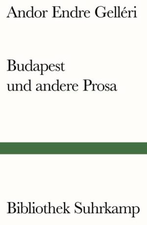 Der in Budapest geborene Andor Gelléri (1906 bis 1945) ist ein Klassiker der modernen ungarischen Prosa. Seine Erzählungen, in großen Auflagen verbreitet, stellen eine Art Lebensroman dar, in dem sich das eigene Leben und die Umwelt der »kleinen Leute« in Budapest widerspiegeln. Unser Band gibt ein Konzentrat aus seinen Geschichten, die, so die Übersetzerin Barbara Frischmuth, »ihrem Ursprung nach autobiographisch sind. Ihre Sprache ist bestimmt von der Diktion eines öffentlichen Märchenerzählers.«