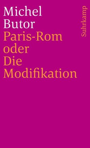 Auf der Reise von Paris nach Rom ändert der Erzähler, ein Geschäftsreisender, seinen Entschluß, sich von seiner Pariser Frau scheiden zu lassen und seine italienische Freundin zu heiraten, weil er sich bewußt wird, daß er durch diese zweite Heirat seine erste Ehe nur wiederholen würde. Was die Reflexion auslöst, ist das Lösgelöstsein der Reisesituation, die durch die Unverbindlichkeit der Dinge und die Fremdheit der anderen Personen gekennzeichnet ist. Der Roman ist durchweg ein innerer Monolog in der zweiten Person, der vom Besteigen des Zuges in Paris bis zur Ankunft in Rom reicht. Dieser Monolog wird stimuliert und unterbrochen durch Verschiebungen von Raum und Zeit, den Wechsel von Reflexion und Traum, den Kontrast zwischen der fremden Umwelt und der inneren Entscheidung, durch die Erkenntnis, daß die Dinge, d. h. unser Verhältnis zu ihnen, sowohl eine mythenschaffende wie eine mythenzerstörende Qualität haben. Paris - Rom oder Die Modifikation ist eines der wichtigsten Werke des nouveau roman, der, die Experimente von Proust, Joyce und Faulkner weiterentwickelnd, in einer kritischen Auseinandersetzung mit dem traditionellen Roman ein adäquates Ausdrucksmittel sucht.