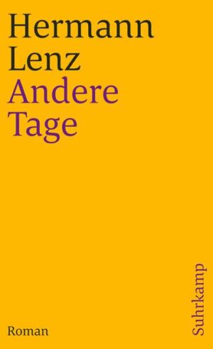 In Andere Tage beobachtet die robustere, aber einfühlsame jüngere Schwester Eugen Rapps, des alter ego von Hermann Lenz, die Personen ihres bürgerlichen Lebenskreises und erfährt, wie durch die politischen Entwicklungen der ausgehenden Weimarer Zeit und die nationalsozialistische Machtübernahme die Einheit der Familie belastet wird. Diese Wahl der Perspektive - Kunstgriff des Autors, der seine eigene Sensibilität gleichsam erstaunt wahrnimmt und umso nachdrücklicher schildert - macht deutlich, wie aus der vom energischen Vater besorgt bemerkten Neigung des Sohns, am Leben nicht teilzunehmen, sondern zu schauen und zuzuschauen, eine moralisch-ästhetische Notwendigkeit entsteht. Der erfolglose Tübinger, Münchner und Heidelberger Theologie- und Kunststudent begibt sich auf die Suche nach dem ihm gemäßen Bezirk