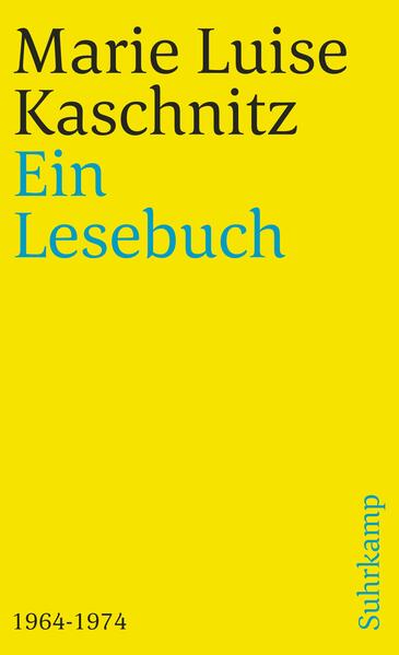 Dieses Buch zeigt, wohin der literarische Weg führte, den Marie Luise Kaschnitz gegangen ist. Nicht nach Gattungen hat der Herausgeber unterschieden, sondern die Gleichzeitigkeit ihrer Fähigkeiten demonstriert: immer war sie Dichterin und Erzählerin und Essayistin, nie hat sie zugunsten des einen das andere aufgegeben. So finden sich Gedicht, Essay und Erzählung, Tagebucheintragung und Rede nebeneinander, ganz wie es deren Entstehung vorschreibt. Dem Leser entsteht ein Bild - das Bild eines beeindruckenden Werks, das Unmittelbares, gedankliche Erkenntnis und intuitive Ahnung vereinigt, und - dank zahlreicher autobiographischer Aufzeichnungen - das Bild einer Frau, die mehr als vierzig Jahre ihres Lebens so intensiv schrieb, wie sie zu leben verstand. Nie zog sie sich auf Geleistetes und Erlittenes zurück, immer war sie Teil der Zeit, in der sie lebte. Sie verstand das Fortschreiten der Sprache und den Fortschritt gesellschaftlicher Ereignisse.