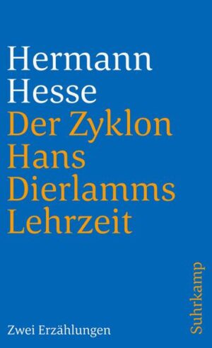 Die Erzählungen Hans Dierlamms Lehrzeit und Der Zyklon sind Liebesgeschichten mit unterschiedlichen, doch äußerst lebensnahen Verwicklungen. Gemeinsam ist ihnen auch der Schauplatz, an dem sie sich ereignen. Es ist das mit großer Anschaulichkeit gezeichnete Milieu eines deutschen Handwerkbetriebes vor der Jahrhundertwende, mit seiner eifersüchtig gewahrten Hierarchie zwischen Lehrling, Geselle, Meister und Fremdarbeiter, samt den vitalen Kraftproblemen und Konflikten, die sich daraus ergeben. In beiden Erzählungen schildert Hesse Begebenheiten, die er in seinem 18. Lebensjahr beobachtet, wenn nicht selbst erlebt haben muß, als er nach abgebrochener Gymnasialausbildung (in Cannstatt) in seine Heimat zurückkehrte, um sich in der dortigen Turmuhrenfabrik auf eine Schlosserlehre einzulassen. Mehr als ein Jahr hat Hesse dort gearbeitet und Erfahrungen gesammelt, die uns in manchen seiner Bücher aufbewahrt sind, in seinen Erzählungen ebenso wie in Knulp oder Unterm Rad.