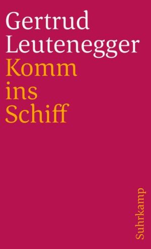 Komm ins Schiff nennt die Basler Zeitung »einen der intensivsten und zugleich abgerundetsten Texte der neuesten Schweizer Literatur ... Ein Buch, das wie ein Traum vor den Augen des Lesers vorüberzieht, ihn hereinnimmt, ihn niemals kalt lassen kann: der Traum ist voll, auch voller Herbheit. Den Herzschlägen nachgeschrieben - und den Augenblicken, die deren Rhythmus bestimmen«. Die Erzählerin besucht, als »Winter« verkleidet, ein Sommerfest in der an einem See gelegenen Mailänderkantine. Auf dem Höhepunkt des Festes verkündet ein Unbekannter, der Vertreter einer Versicherungsgesellschaft, daß die Kantine - ein Hotel mir einer großen traditionsreichen Halle - von der Gesellschaft aufgekauft worden ist und nun abgerissen und als Touristenattraktion »stilgerecht« wieder aufgebaut werden soll. Die Erzählerin verläßt das absurde Treiben dieses Festes und steigt in ein Boot, dessen Ruderer sie immer weiter auf den See herausfährt.