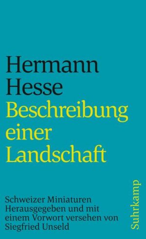 Mehr als sechzig Jahre seines Lebens hat Hermann Hesse in der Schweiz verbracht. Eine Vorliebe für grenzüberschreitende Gemeinsamkeiten wie auch für lokale Prägung, also die unverwechselbaren Eigenheiten der verschiedenen Kantone, Landschaften, Sprachen und Mentalitäten, spricht aus all den nahezu fünfzig Texten dieses Bandes.