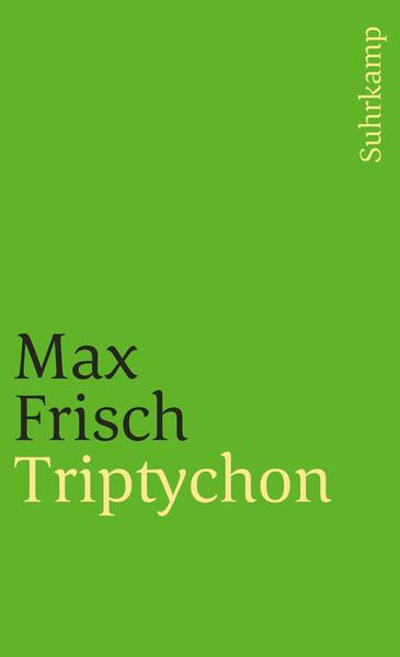 Triptychon besteht aus drei Bildern, die nicht Stationen einer dramatischen Handlung sind, sondern drei szenische Aspekte zum Thema geben. Das erste: unsere gesellschaftliche Verlegenheit beim Ableben eines Menschen. Das zweite: die Toten unter sich, ihre langsam versiegenden Gespräche am Styx, wo es die Ewigkeit des Gewesenen, aber keine Erwartung gibt. Das dritte: der Lebende in der unlösbaren Beziehung zum toten Partner, der, was immer der Lebende tue, nicht umzudenken vermag.