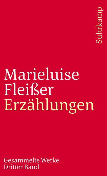 Die im dritten Band gesammelten Erzählungen der Marieluise Fleißer aus den Jahren 1923 bis 1972 sind das Pendant zu ihren Dramen. Es sind kurze intensive Studien über das schwierige Glück und die Nötigungen des Lebens. Als 1929 die erste Sammlung erschien, schrieb Walter Benjamin: »Diese Frau bereichert unsere Literatur um das seltene Schauspiel ganz unverbohrten provinzialen Stolzes. Sie hat einfach die Überzeugung, daß man in der Provinz Erfahrungen macht, die es mit dem großen Leben der Metropolen aufnehmen können, ja sie hält diese Erfahrungen für wichtig genug, um ihre Person und ihre Autorschaft an ihnen zu bilden … Der aufsässige Dialekt, der die Heimatkunst von innen heraus sprengt, ist nur die eine Seite des sprachlichen Könnens, das in diesen Novellen steckt. Es gibt da nämlich noch eine Verstiegenheit: die namenlose Verwirrung nämlich, mit der das volkstümliche Sprechen sich auf den Weg macht, die Stufen der sozialen Redeleiter hinanzuklimmen, das ›feine‹, ›gehobene‹ Deutsch der herrschenden Klassen zu sprechen. Diese Verwirrung, diese hochstaplerische Schlichtheit ist hier ein Kunstmittel ersten Ranges geworden.«