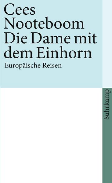 In seinem Reisebuch Die Dame mit dem Einhorn unternimmt der Schriftsteller und Augenmensch Cees Nooteboom eine »Europareise«. Er nimmt den Leser mit in sein Amsterdam und in die europäischen Metropolen wie Paris, Berlin, Wien, Brüssel oder Mailand und Florenz.