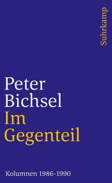 Der Bestand an festen fragwürdigen Meinungen, die Sachzwänge und altehrwürdigen Hüte sind in dieser Zeit nicht weniger geworden. Das Nachdenken darüber trifft sich bei Bichsel mit der Lust am Unterscheiden. Siegreiche Weihnachtsfeste und andere Feste, die schon im voraus mißlingen, Buddhas Küchenuhr oder auch die Seele eines Kalifen, bewaffnete Kindergärtler und der Glaube, daß legal Handeln und moralisch Handeln dasselbe sei: so höflich der Ton, so böse der Punkt, den Peter Bichsel mit seinen Fragen setzt. Ärger damit hat er genug und täglich wieder.