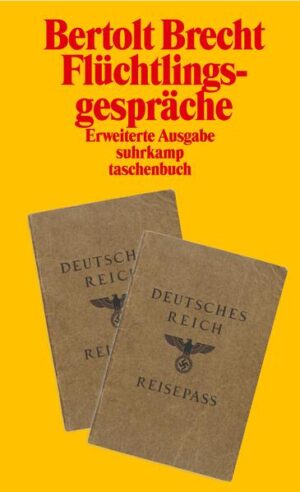 Die in den frühen vierziger Jahren geschriebenen Dialoge der Flüchtlingsgespräche handeln vom Alltag der aus Deutschland Vertriebenen, vertreten durch den Intellektuellen Ziffel und den Arbeiter Kalle, die sich im Restaurant des Hauptbahnhofs von Helsinki über die internationale Lage (deutsche Truppen haben Dänemark und Norwegen besetzt und rücken in Frankreich vor) und die eigene Situation unterhalten: »Der Paß ist der edelste Teil von einem Menschen.«