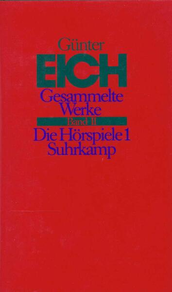 "Die neue Ausgabe der ›gesammelten Werke‹ Günter Eichs liegt nun vor. Nahezu zwei Jahrzehnte nach Eichs Tod erhebt sie den Anspruch, abgeschlossen zu sein. Die Ausgabe versammelt ein Werk aus mehr als vierzig Jahren - von den Anfängen 1929 bis zu den letzten Gedichten, die kurz vor Eichs Tod entstanden. Die Ausgabe kann sich heute auf einen archivarisch geordneten Nachlaß berufen