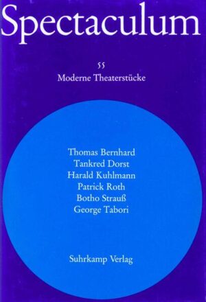 Thomas Bernhard: Der deutsche Mittagstisch Zwischen 1978 und 1981 sind diese Dramolette entstanden. In diesen Kurzaufnahmen der deutschen Zustände geben sich die Personen, kaum fangen sie zu reden an, als Nazis zu erkennen. Wie dies geschieht, darüber kann nur noch gelacht werden, auch wenn das Lachen im Halse steckenzubleiben droht, wenn man sieht, wie die offengelegten Phänomene an den Rändern der Gesellschaft heute in deren Mittelpunkt gerückt sind. Tankred Dorst: Fernando Krapp hat mir diesen Brief geschrieben Der sehr energische und weiche Fernando Krapp schreibt an Julia »Wertes Fräulein, Sie sind die Schönste. Ich werde Sie heiraten.« Die Ehe gestaltet sich recht eigenartig, Krapp zeigt wenig Interesse für seine schöne Frau, die sich eher zu einem gebildeten und feinsinnigen Grafen hingezogen fühlt. Es beginnt ein verwirrendes Spiel der Gefühle, in dem Fernando Krapp der Inszenator ist, in das er aber sehr bald hineingezogen wird. Harald Kuhlmann: Engelchens Sturmlied Harald Kuhlmann beleuchtet zwei Jahre aus dem Leben des Andreas Hartknopf, die Jahre 1788 und 1789, in denen revolutionäres Gedankengut in den deutschen Schreibstuben kreißt. Er schließt sich dem Illuminatenbund an, der mit geheimen Aktionen die Aufklärung zum Triumph führen will. Aber auch hier scheitert der missionarische Eiferer und landet schließlich im Theater, an Ifflands Bühne. Patrick Roth: Kelly Ein ehemaliger Hollywood-Filmstatist, Kelly C. Castellani, der das »Unauffällig-anwesend-Sein« schon früh erlernte, macht sich diese Kunst im Alter noch einmal dienstbar. Lucie Skyler, die Frau, die dieser unsichtbar Liebende durch die Straßen Hollywoods verfolgt und die sich, als alles schon zu spät ist, während einer wahnwitzigen TV-Show für »Frischverheiratete« ganz zu ihm zu bekennen scheint - die soll er ermordet haben. In der Gaskammer wartet Kelly auf die Vollstreckung des Urteils. Da geht seinen Richtern das Licht aus: Und der bis dahin Unsichtbare wird endlich sichtbar. Botho Strauß: Schlußchor Der erste Akt zeigt Frauen und Männer, die sich für ein Gruppenfoto arrangiert haben. Dem Fotografen gelingt es aber nicht, sie so abzubilden, daß sie ein Gesicht sind, die Gruppe ›vernichtet‹ ihn. Im zweiten Akt wird im Nebenraum eine Party gefeiert, vereinzelt, in Gruppen kommen Personen auf die Bühne, um sich in einem Spiegel zu mustern, zu befragen. Der dritte Akt führt in eine Berliner Kneipe 1989. Hier sind zwar die bundesrepublikanischen Lieblingsstoffe Thema, in der Begegnung mit den ehemaligen DDR-Bürgern bleibt jedoch Fremdheit, eine Vereinigung findet nicht statt. George Tabori: Goldberg-Variationen Im Stadttheater von Jerusalem probt eine Theatergruppe die dramatischsten Szenen der Bibel, von der Erschaffung der Welt über den Sündenfall bis zur Kreuzigung und Auferstehung Jesu. Der Regisseur als Herr des Theaters ist zugleich Gott, der Herr und Regisseur der Welt. Wie wir es von Tabori nicht anders kennen, ist auch diese Backstage-Comedy eine turbulente Gratwanderung zwischen Trivialem und Tragischem, in der neben Charme und Kalauern immer auch die Schauen jüngerer und jüngster deutscher Geschichte gegenwärtig sind.