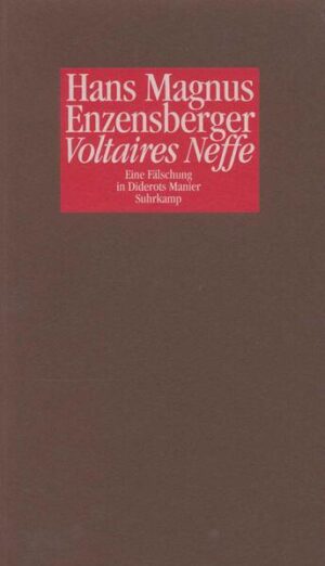 Goethe, Hegel, Brecht und Foucault waren nicht die einzigen, die in »Rameaus Neffen« ein Meisterwerk sahen. Auch auf dem Theater hat Diderots Dialog m verschiedenen Fassungen immer wieder triumphiert. Ein unsterbliches Paar hat der Autor auf die Bühne gebracht: den hauptberuflichen Moralisten und seinen Gegenspieler, den Zyniker, Parasiten und verkrachten Künstler. Am Ende müssen die beiden einsehen, daß sie einander ähnlicher sind, als ihnen lieb sein kann. In ihnen kündigt sich das zerrissene Bewußtsein der Moderne an. Hans Magnus Enzensberger hat diesen berühmten Text neu geschrieben. An die Stelle des halbvergessenen Opernkomponisten Rameau ist Voltaire höchstpersönlich gerückt. Die Szenerie ist nicht das literarische Cafe, sondern das Foyer einer Akademie, die eine hochpolitische Beratung über die Ausbeutung der Kolonien abhält. Und wo Diderot an das Treiben in den Pariser Salons anknüpfte, an Opernintrigen und Schauspielerkabalen, stehen nun Börsenspekulationen und Arbeitsplätze, die Geheimpolizei und der Sklavenhandel im Mittelpunkt. Entstanden ist auf diese Weise die respektvolle Fälschung eines Klassikers.