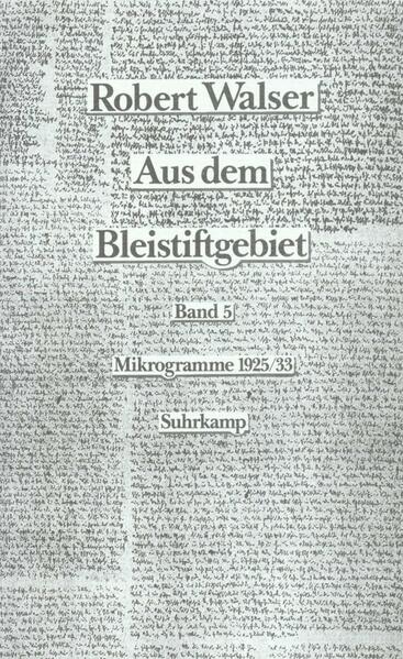 Die Texte stammen aus den Jahren 1925 bis 1933 und spiegeln Walsers letzte Jahre in Bern ebenso wie die Zeit in der Psychiatrischen Klinik Waldau. Nach wie vor versucht Walser, in allem Wechsel von Erlebnissen und Stimmungen »sich selbst willkommen zu heißen« oder, wie er an anderer Stelle sagt, »Unentweihtheiten« an sich zu entdecken. In Band 6 finden sich die letzten Zeugnisse seines Dichtens. Nach mühevoller Dechiffrierarbeit wird die Edition »Aus dem Bleistiftgebiet« mit Band 5 und 6 abgeschlossen. Es ist damit gelungen, alle unbekannten Texte, die das Konvolut der insgesamt 526 Blätter enthält, publikationsfähig zu gewinnen.