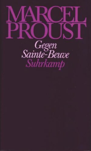 "Während die französische Erstausgabe des »Contre Sainte-Beuve« den Eindruck eines kohärenten und abgeschlossenen Werks zu erwecken sucht und die Pléiade-Ausgabe sich auf dessen theoretische und literaturkritische Teile beschränkt, will der vorliegende Band der Frankfurter Ausgabe den fragmentarischen und heterogenen Charakter des »Gegen Sainte-Beuve« sichtbar machen. Neben ausgearbeiteten Entwürfen enthält er auch kurze Notizen oder abgebrochene Skizzen