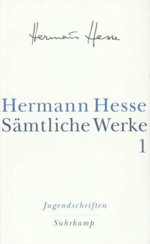 Der erste Band der Gesamtausgabe mit Hermann Hesses Jugendschriften enthält das Frühwerk des Dichters. Beginnend mit dem Märchen Die beiden Brüder des 10jährigen bis zu den im Alter von 26 Jahren entstandenen Monographien über Boccaccio und Franz von Assisi zeigt er die vielseitigen Anfänge des Schülers und jungen Mannes, der sich seit seinem 12. Lebensjahr in den Kopf gesetzt hatte, »entweder ein Dichter oder gar nichts zu werden«.