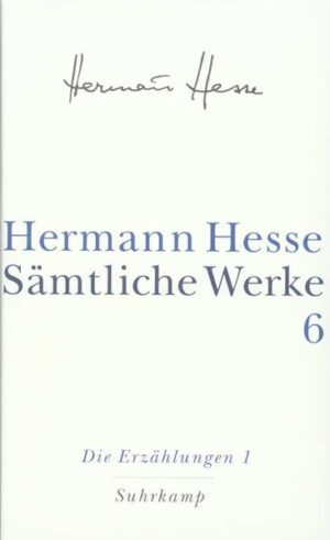 Die Bände 6 bis 8 der Sämtlichen Werke enthalten Hermann Hesses Erzählungen in der Reihenfolge ihrer Entstehung. Erstmals werden hier auch die bisher unveröffentlichten Erzählfragmente aus dem Nachlaß einbezogen. Die erste dieser Erzählungen aus fünf Jahrzehnten stammt aus dem Jahr 1899/1900, die letzte wurde 1954 geschrieben.