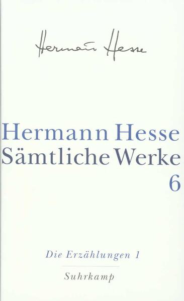 Die Bände 6 bis 8 der Sämtlichen Werke enthalten Hermann Hesses Erzählungen in der Reihenfolge ihrer Entstehung. Erstmals werden hier auch die bisher unveröffentlichten Erzählfragmente aus dem Nachlaß einbezogen. Die erste dieser Erzählungen aus fünf Jahrzehnten stammt aus dem Jahr 1899/1900, die letzte wurde 1954 geschrieben.