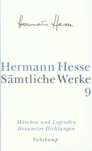 Der im September erscheinende Band 9 bildet den Abschluß des poetischen Werkes von Hermann Hesse. Neben den größtenteils bereits bekannten Märchen, Legenden und Idyllen enthalten sie erstmals Hesses Übertragungen aus anderen Sprachen sowie seine dramatischen Arbeiten für das Sprech- und Musiktheater, die ein erstaunliches Geschick auch für dieses Genre bezeugen.