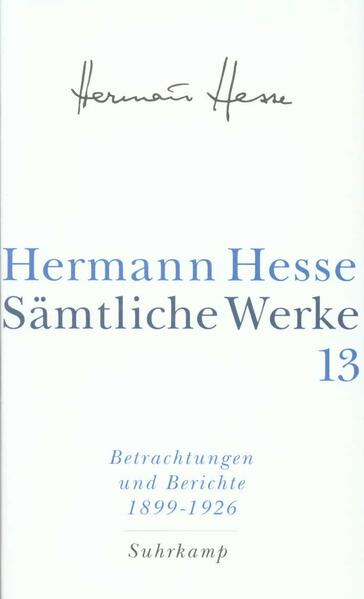 Auf die beiden Bände mit den autobiographischen Schriften und Tagebüchern folgt nun die Kurzprosa des Dichters, mehr als 200 Aufsätze aus den Jahren 1899 bis 1961. Viele dieser Aufzeichnungen überschreiten ihre historische Bedingtheit und gewinnen oft um so mehr Gültigkeit, je stärker der zeitliche Abstand zu ihrer Entstehung zunimmt. Als konstruktiver Autor vermittelt Hesse uns nicht nur ein illusionsloses Bild von den deprimierenden Konstellationen des Lebens, sondern aktiviert zugleich Kräfte, die Misere zu überwinden.