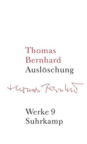 ›Auslöschung‹ ist der letzte von Thomas Bernhard publizierte Roman. Die ersten Überlegungen zu diesem von ihm selbst als »opus magnum« bezeichneten Werk reichen jedoch bis in die Mitte der siebziger Jahre zurück. Niedergeschrieben wird der Bericht des Franz-Josef Murau über die Auslöschung seiner Eltern und seines Bruders zu Beginn der achtziger Jahre. Zwanzig Jahre später gilt das Buch als die definitive literarische Auseinandersetzung mit der österreichischen Geschichte des 20. Jahrhunderts, mit dem »katholisch-nationalsozialistischen« Komplex, wie er sich am Verhalten der Familie der Eigentümer von Schloß Wolfsegg prototypisch ablesen läßt. Thomas Bernhards umfangreichster Roman muß als die Summe seines literarischen Schaffens gelten: Um dem »Herkunftskomplex« zu entrinnen, muß man die Gegenrichtung einschlagen, sich selbst eine »Antiautobiografie« erarbeiten und erschreiben.