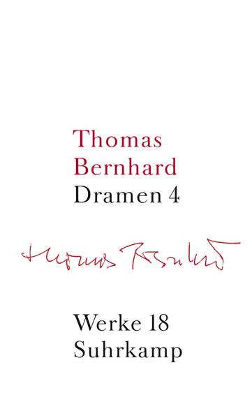 In Band 18 der Werkausgabe erscheinen drei Theaterstücke, die Thomas Bernhard Ende der siebziger Jahre geschrieben hat. Mit ihnen wurde erneut der Rang dieses Autors deutlich. Warum faszinieren seine Stücke Darsteller, Regisseure und Publikum? Da ist einmal die Sprache. Rhythmus und Tonart schaffen eine wunderbare Musikalität. Damit ist zugleich eine Voraussetzung für das Inhaltliche seiner Stücke genannt. Bernhards Sprache fordert den variationsreichen Monolog und damit die ungewöhnliche, fast monströse Persönlichkeit. Das Leben hat sie ins manische Reflektieren getrieben: über die Vergeblichkeit ihres Bemühens, über die Last der ständigen Krankheit, über die Nähe des Todes. Diesen Ausweglosigkeiten des Lebens setzt Thomas Bernhard die Perfektion der künstlerischen Form entgegen.