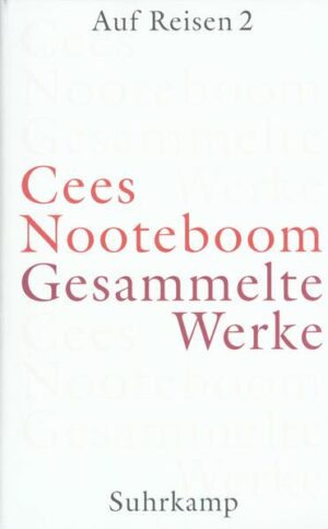 Anläßlich des 70. Geburtstags von Cees Nooteboom erschienen im vergangenen Herbst die ersten drei Bände seiner Gesammelten Werke - in hochwertiger Ausstattung: gebunden in dunkelrotem Leinen, mit eleganten, rein typographisch gestalteten Umschlägen, auf bestem Papier gedruckt, mit Lesebändchen, im Schuber. Band 1 enthält die Lyrik, darunter ca. 100 bislang auf deutsch unpublizierte Gedichte, in Band 2 und 3 sind Nootebooms Romane und Erzählungen nachzulesen, darunter die erstmals übersetzte Erzählsammlung Der verliebte Gefangene. Die Gesammelten Werke Cees Nootebooms, die auf acht Bände angelegt sind, unterscheiden sich von vergleichbaren Editionen wesentlich dadurch, daß es hier unendlich vieles zu entdecken gibt: Neues und bislang Unübersetztes. Band 4 und 5 präsentieren nun den ersten Teil von Nootebooms Reisegeschichten: Beginnend in den Niederlanden, dem Zentrum des Nooteboomschen Kosmos, führen sie nach Spanien, seiner zweiten Heimat, und ziehen dann weiter in die übrigen Landstriche Europas. Zwei Bände, die ebenfalls Entdeckungen bergen: Viele dieser Geschichten erscheinen erstmals auf deutsch. In ihrer klugen, unprätentiösen und sinnlichen Mischung aus Tagebuch, impressionistischen Reisebildern, kritischer Reflexion und philosophischer Betrachtung spiegeln sie Eigenart und Meisterschaft des niederländischen Autors.