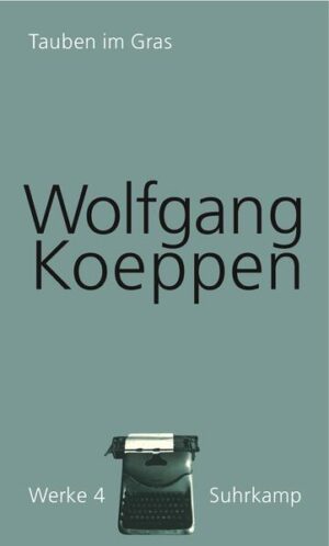 Zehn Jahre nach dem Tod von Wolfgang Koeppen beginnt die Ausgabe seiner sämtlichen Werke. Sie greift auch auf den umfangreichen Nachlaß zurück und kann somit erstmals anhand seiner Romane, Reisebücher, Feuilletons, Interviews, Romanprojekte, Entwürfe und Fragmente alle Facetten seines Schreibens präsentieren. Koeppens Schriftstellerkollege Hans-Ulrich Treichel, zugleich Literaturwissenschaftler, hat es sich als Herausgeber der Ausgabe zur Aufgabe gemacht, das gesamte Schaffen philologisch höchst exakt in Bänden zu präsentieren, deren Kommentare für normale Leser wie für Spezialisten bisher Unbekanntes und Basisinformationen in vergnüglicher Form vermitteln. Die Ausgabe ist auf 14 Bände angelegt. Als erster erscheint Tauben im Gras, der 1951 von Koeppen publizierte Roman, mit dem der Autor seinen Ruf als zeitkritischer Erzähler begründete. Marcel Reich-Ranicki erklärte lakonisch-präzise: »Wer diesen Roman nicht gelesen hat, der solle nicht glauben, er kenne die deutsche Literatur nach 1945.«