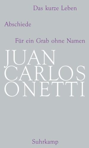 »La vie est brève«: Chansonweisheit, nächtlich gesungen im Salon der Señora Mami in Buenos Aires. Doch »man kann viele Male leben, viele mehr oder minder lange Leben«. Juan María Brausen, illusionsloser Texter in einer Werbeagentur, macht nach einer schweren Operation seiner Frau die Erfahrung, daß er nicht zu einer einzigen Existenz verurteilt ist. Hinter der dünnen Wand der Nachbarwohnung hört er die Lebensäußerungen der Prostituierten Queca, und in Gedanken wird er zu Juan María Arce, ihrem brutalen Geliebten. Zugleich phantasiert er sich in die Gestalt des Arztes Díaz Grey, Hauptfigur eines Drehbuchs, an dem er schreibt. Als die Queca von ihrem Zuhälter ermordet wird, identifiziert Brausen sich mit dem Mörder und flieht, als Juan María Arce, nach Santa María, in die von ihm entworfene Stadt, wo sich sein Weg mit dem von Díaz Grey kreuzt. Das kurze Leben, 1950 erschienen, hat Onettis Ruhm begründet: ein herausforderndes, ebenso faszinierendes wie hartes Stück Literatur. Noch stärker verdichtet, enigmatisch bei erster Lektüre und immer leuchtender beim Wiederlesen, sind Onettis Kurzromane Abschiede und Für ein Grab ohne Namen von 1954 und 1959. Die Übersetzungen von Curt Meyer-Clason und Wilhelm Muster wurden von den Herausgebern für diese Ausgabe Satz für Satz revidiert, so daß Onetti, dieser nur scheinbar dunkle Jahrhundertautor, ganz neu zu lesen ist. Der Band enthält einen ausführlichen Anhang mit Anmerkungen, Zeittafel, Bibliographie und Nachwort.